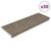 Samoljepljivi otiraci za stepenice 30 kom 65x21x4 cm tamnobež