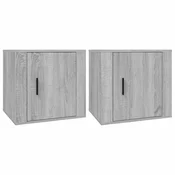 Vidaxl Nočna omarica 2 kosa Siva sonoma 50x39x47 cm