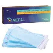 MEDAL Samolepilne sterilizacijske vrečke 90 mm x 260 mm, ploščate, papir-folija, 200 kosov