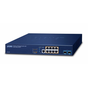 PLANET Wireless AP Managed Switch Upravljano Gigabit Ethernet (10/100/1000) Podrška za napajanje putem Etherneta (PoE) 1U Plavo