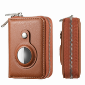 INF Etui za RFID kartico z držalom za kartico AirTag z zadrgo in denarnico Brown, (21537960)