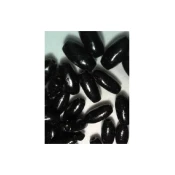 Drvena perla tuba 7*15 mm crna