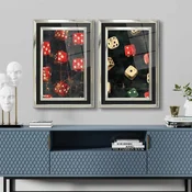 WALLXPERT Dekorativna slika u ramu (2 komada) 2P4363Kromgumusct 002