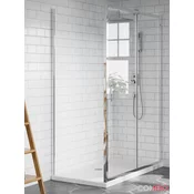 QUARTZ Tuš kabina Atlantis Ker, Providno staklo 6mm, Srebrni ram, 100x90x200cm