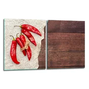 shumee 2x steklena zaščitna plošča ZA štedilnik 40x52 chili