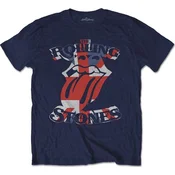 The Rolling Stones British Flag Tongue Navy Blue XL Majica