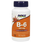 NOW Foods Vitamin B6 piridoksin, 100 mg, 100 kapsul