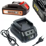 OEM Set Napajalni Sistem 21v – Li-Ion 1.5Ah Baterija + Hitri Polnilec 1.2a | za Makita 18v–21v