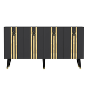 HANAH HOME Komoda Isil Anthracite Gold