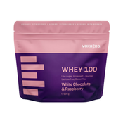 Voxberg Whey 100 990 g, bela čokolada-malina