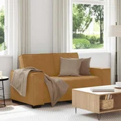 vidaXL Dvosed kavč rjav 160x78x84 cm žamet