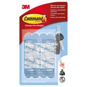 Mini plastični obešalnik, 3M Command, prozoren, 6 kosov