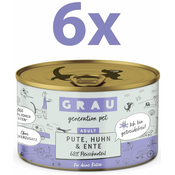 Grau GP Adult konzerva za macke, puretina & piletina & patka, 6 x 200 g