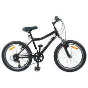 Vidaxl Otroško Kolo 20 Palcev 6-Speed za starost od 6 do 11 let Črna