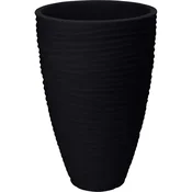 ProGarden Zunanji cvetlični lonec z rebri, 40 cm, antracit