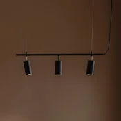 Globen Lighting viseča svetilka Hubble 3, črna, dolžina 75 cm, 3 žarnice - Dnevna soba/jedilnica - Skandinavski - črno - Aluminij