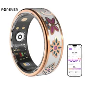 FOREVER Pametni prstan FOREVER BOTANICAL SR-101, velikost 8, BT, Android + iOS, 5ATM, roza zlat (Rose Gold), (5000351404)