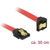 Delock SATA kabel s ravnim konektorom za brzinu od 6 Gb/s, SATA konektor okrenut prema dolje