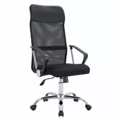 eoshop Pisarniški stol PRESIDENT črn, mrežasto naslonjalo, nosilnost 120 kg