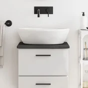 Vidaxl Kopalniški pult temno rjav 40x30x2 cm obdelan trden les