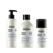 LOréal Professionnel Metal Detox Professional Pre-Shampoo Treatment set: šampon 250 ml + šampon 300 ml + krema za lase 100 ml za ženske