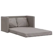Vidaxl Talni raztegljiv kavč 2 v 1 taupe 112x174x55 cm blago