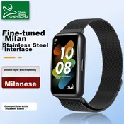 Chensong Zamenska narukvica za pametni sat za Huawei Band/7, Crna