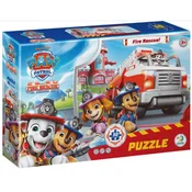 Paw Patrol sestavljanka 32x23cm Reševalna postaja Adventure Bay 60 kosov