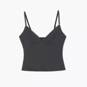 Cropp - Top na bretele - tamno siva