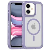 Overboard Ovitek za iPhone 11 z okvirjem, pripravljen za MagSafe, prozoren/vijoličen
