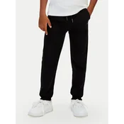 Calvin Klein Jeans Spodnji del trenirke Mini Badge LV1CKSJC53 Črna Regular Fit