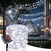 Solarne LED lampice bela boja 20m