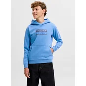 Jack & Jones Junior Majica JCOFusion modra/temno modra/črna/bela