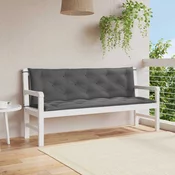 Jastuk za vrtnu klupu antracit 150x(50+50)x7 cm tkanina Oxford