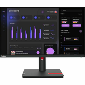 Monitor Lenovo 23.8 ThinkVision T24i-30, 63DEKAT3EU, IPS, 100Hz, VGA, HDMI, Full HD 63DEKAT3EU