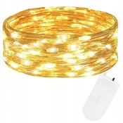 springos ŽIČNE LUČKE 30 LED MICRO 2m BATERIJSKE LUČKE TOPLO BELA SVETLOBA, (21638737)