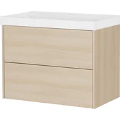 Stenska omarica za pod umivalnik v hrastovem dekorju v naravni barvi 81x65 cm Bodera – Germania