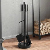 Vidaxl 5-delni komplet orodja za kamin 18 x 66 cm jeklo