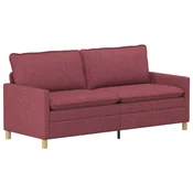 Vidaxl Kavč Vinorodna rdeča 196 x 81 x 87,5 cm Blago