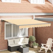 Okvir tende Žuta i bijela 300 x 250 cm Poliester s PU premazom