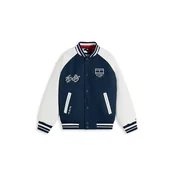 TOMMY HILFIGER Prehodna jakna temno modra/bela