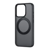 Maska Baseus maska sa stalkom SkyRing 360° za iPhone 15 + kaljeno staklo i set za cišcenje (crna)