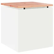 Vidaxl Vrtna klop Bela 40 x 40 x 43 cm Jeklo