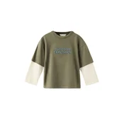 MANGO KIDS Majica CAMEXPL dimno modra / siva / oliva / naravno bela