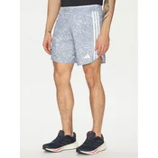 adidas Sportske kratke hlace Own the Run 3-Stripes JD7769 Plava Regular Fit