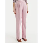 Tommy Hilfiger Hlače iz tkanine Timeless WW0WW48352 Roza Straight Fit