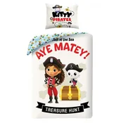 shumee Bombažna posteljnina 140x200 Gabis Cat House