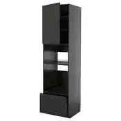 METOD / KNIVSHULT Visoki element za ugradne uredaje, Crnosiva/Upplöv boja antracita, mat, 60x60x220 cm