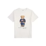 Polo Ralph Lauren za fante. 323P00508001 Bombažna majica z medvedkom Polo (S), Bela, Priložnostno, Kratek rokav, otroška moda