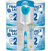 Francuska Lait 2 naknadna mlijecna formula za dojencad od 6-12 mjeseci 4x400g + Dr.Brown`s Kefa